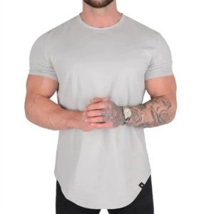 YoungLA 402 PERFECT TEE - SCALLOP BOTTOM Grey MEDIUM